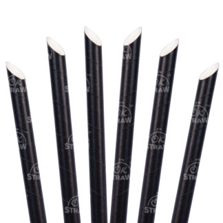 8.5" Bubble Tea Straw, Black - $0.07/pcs