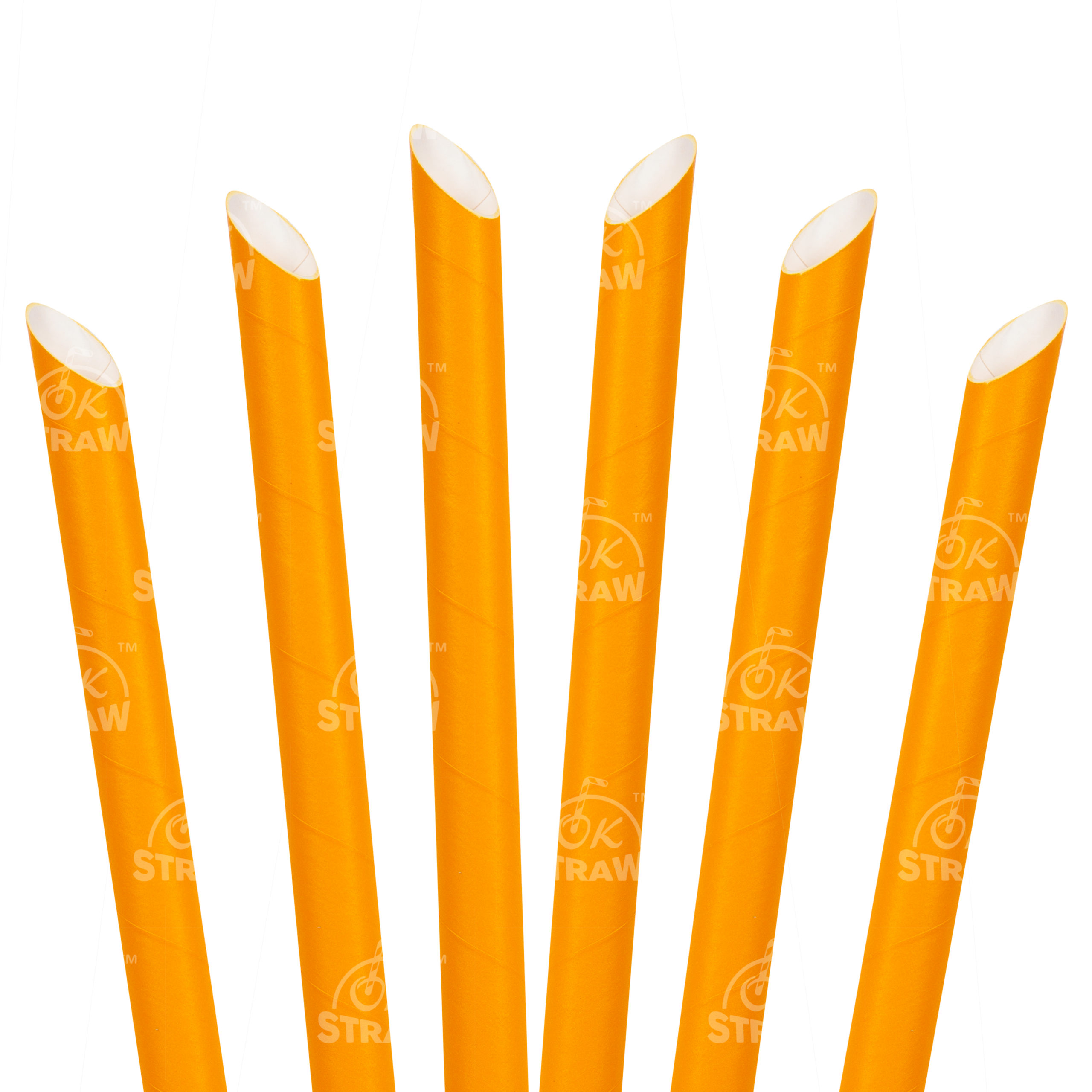 8.5" Bubble Tea Straw, Orange - $0.07/pcs