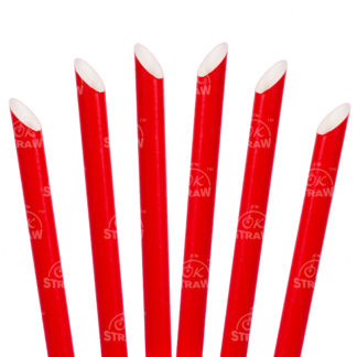8.5" Bubble Tea Straw, Red - $0.07/pcs