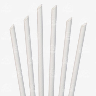 8.5" Bubble Tea Straw, White - $0.07/pcs
