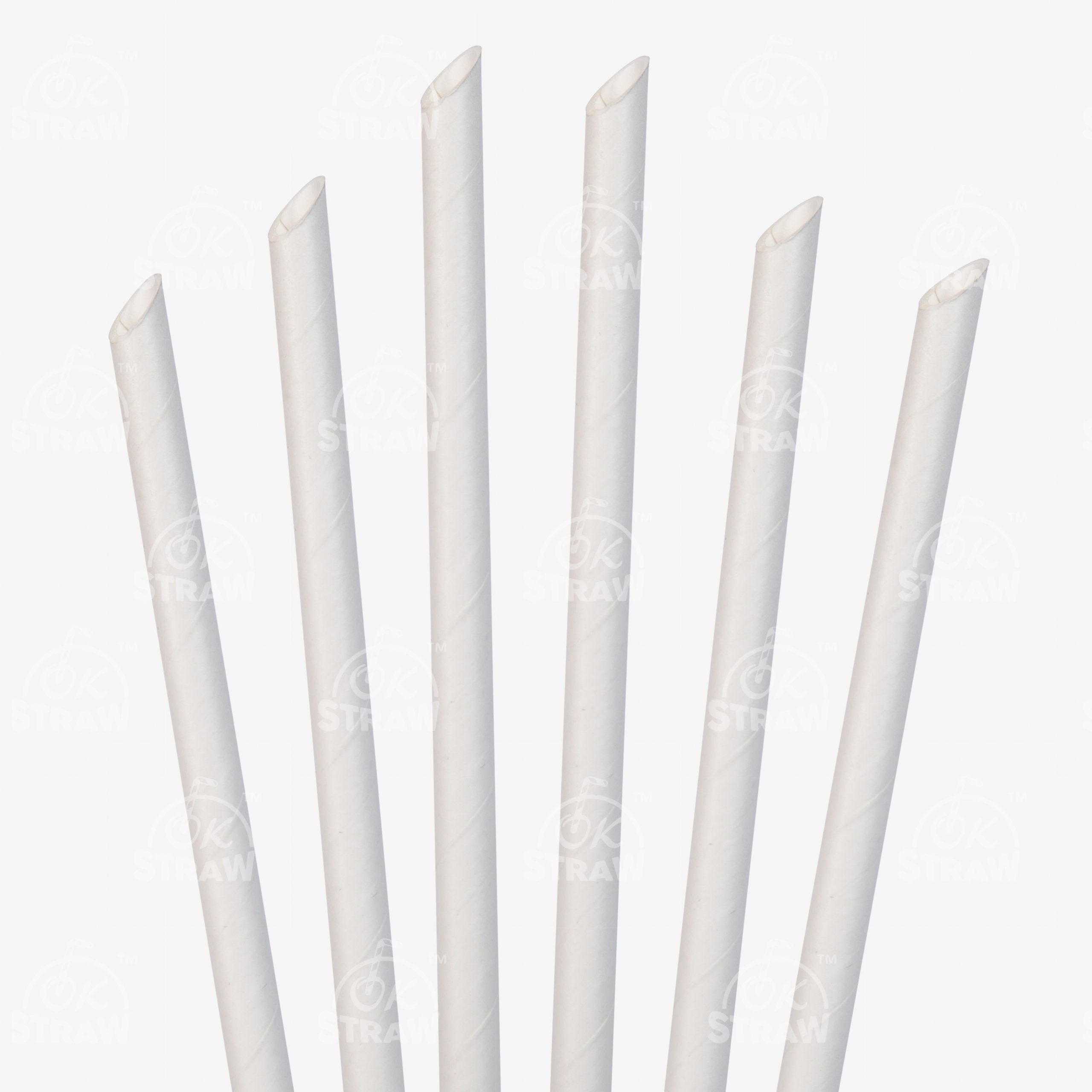 8.5" Bubble Tea Straw, White - $0.07/pcs