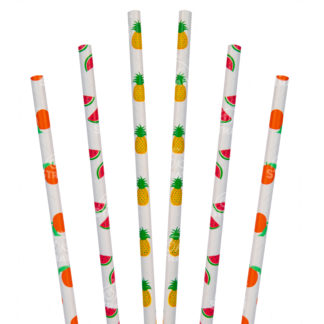 Fruit Straws - Party Supply, 150pcs
