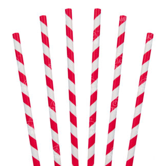 7.75″ Giant Straw, Red Stripe – $0.04/pcs
