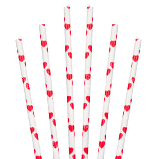 7.75" Heart Straw, Jumbo Size - $0.01/pcs