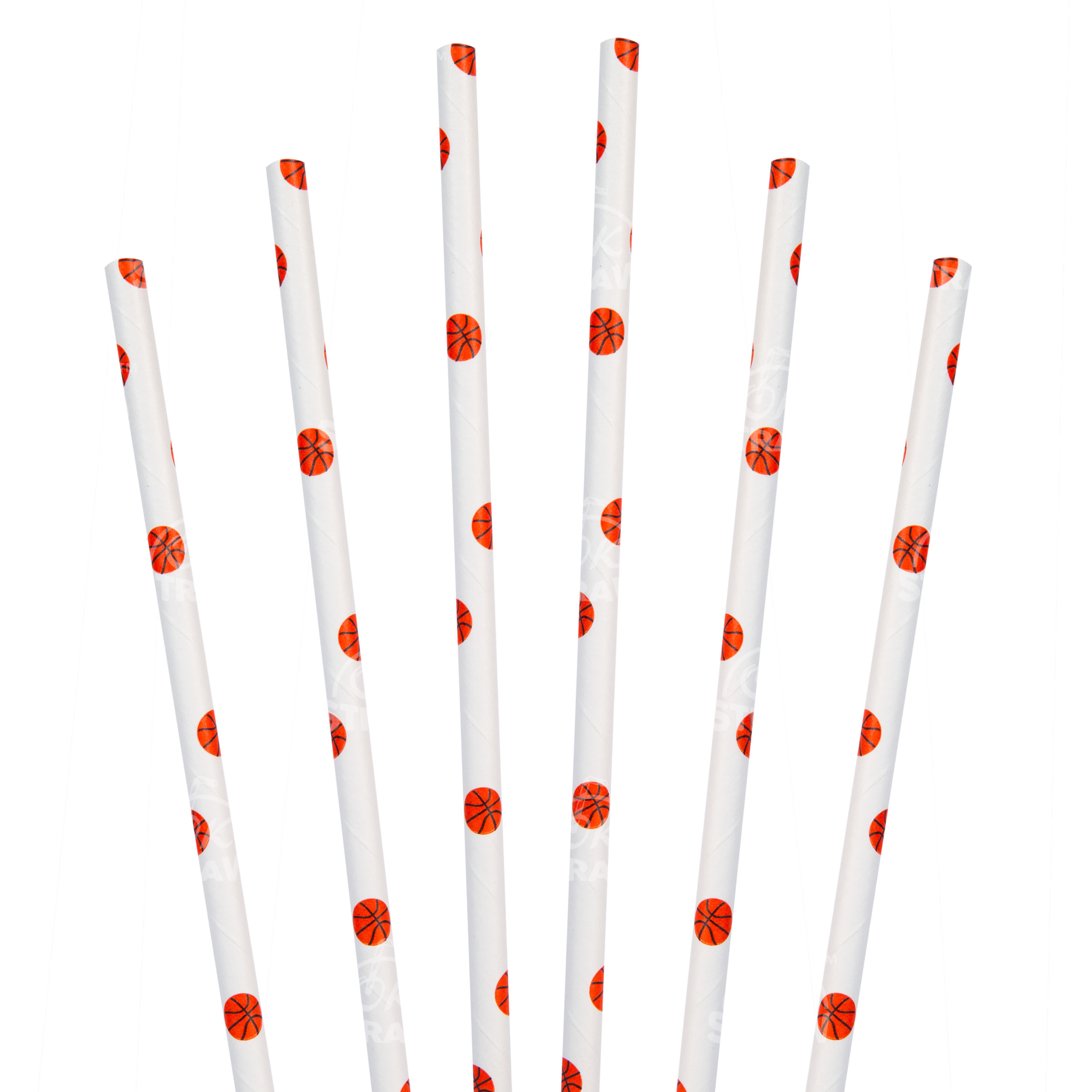 7.75" Basketball Straw, Jumbo Size - $0.01/pcs