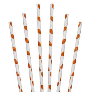 7.75" Football Straw, Jumbo Size - $0.01/pcs