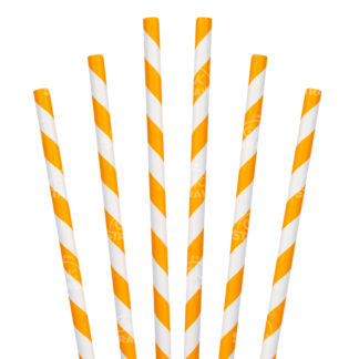 7.75" Jumbo Straw, Orange Stripe - $0.03/pcs