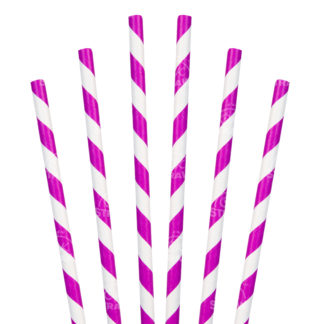 7.75" Jumbo Straw, Purple Stripe - $0.03/pcs