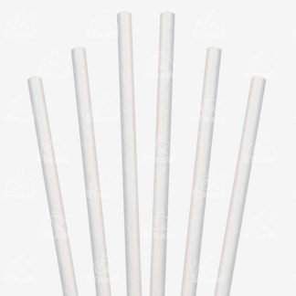 7.75" White Straw, Jumbo Size - $0.015/pcs